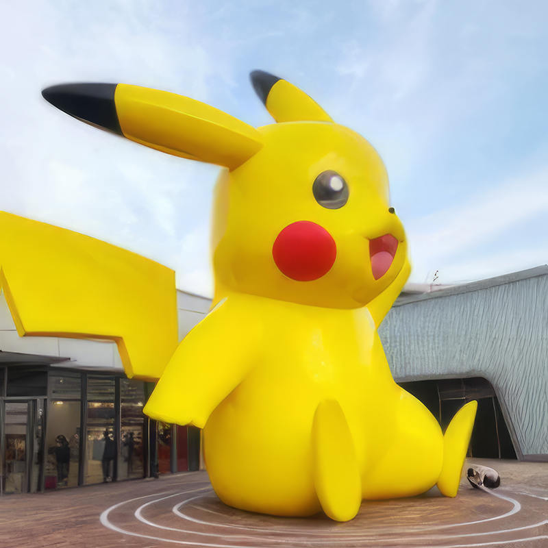 Scultura pikachu gigante, scultura d'arte all'aperto, adatto a parchi e centri commerciali